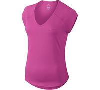 Nike W NKCT Top Pure T-Shirt de Tenis, Mujer, Active Fuchsia/Active Fuchsia, XS