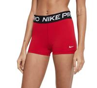 Nike W NP 365 - Pantalones Cortos Ajustados para Mujer de 3 Pulgadas, Rojo Gimnasio/Negro/Blanco, M