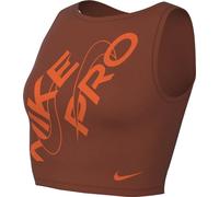 Nike W NP DF Crop Tank Grx Camiseta Corta sin Mangas, Naranja Rugge/Naranja De Seguridad, L Mujeres
