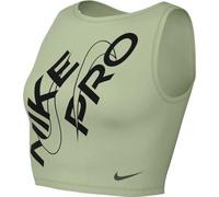 Nike W NP DF Crop Tank GRX Vest, Honeydew/Black, S para Mujer
