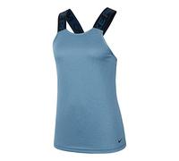 Nike W NP Dry Elastika Tank ESS Camiseta sin Mangas, Mujer, Valerian Blue/Pure/Black/(Black), XS
