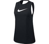 Nike W NP Tank Essential Swoosh Tank Top, Mujer, Black/(White), XL