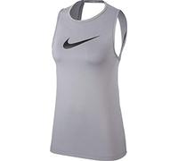 Nike W NP Tank Essential Swoosh Tank Top, Mujer, Particle Grey/(Black), 2XL