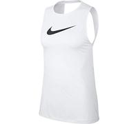 Nike W NP Tank Essential Swoosh Tank Top, Mujer, White/(Black), L