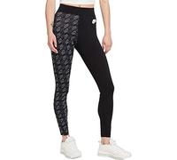 Nike W NSW AOP HR LGGNG FTRA Leggings, Black/White, S Women's