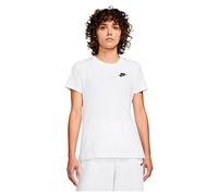 NIKE W NSW Club tee T-Shirt, White/Black, S Women's