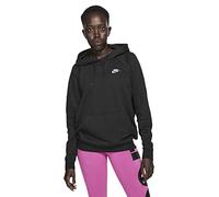 Nike W NSW Essntl Hoodie Po FLC Sweatshirt, Mujer, Black/White, S