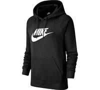 Nike W NSW Essntl Hoodie Po Hbr Sudadera, Mujer, Black/White, M