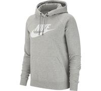 Nike W NSW Essntl Hoodie Po Hbr Sweatshirt, Mujer, Dk Grey Heather/White, XL