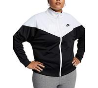 NIKE W NSW HRTG Track JKT PK Plus Chaqueta, Mujer, Black/White/White/Black, 2X