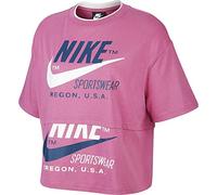 Nike W NSW ICN Clsh SS Top Short Sleeve Top, Mujer, Cosmic Fuchsia, M