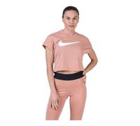 Nike W NSW Swsh Top Crop SS Camiseta, Mujer, Rose Gold/White, L