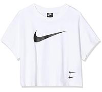 Nike W NSW Swsh Top SS Camiseta de Manga Corta, Mujer, White/(Black), XL