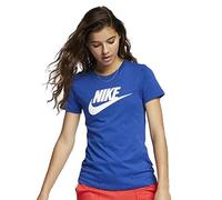 Nike W NSW tee ESSNTL Icon Futura Camiseta de Manga Corta, Mujer, Azul (Indigo Force/White), XL