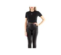 Nike W NSW tee ESSNTL Slim CRP LBR T-Shirt, Black, L para Mujer