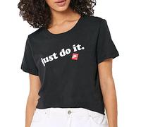Nike W NSW tee Prep JDI T-Shirt, Mujer, Black/(White), L