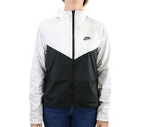 Nike W NSW WR Jkt Sport Jacket, Mujer, White/Black/(Black), L