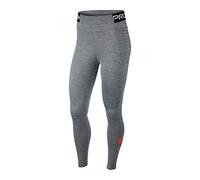 Nike W One Tght Icnclsh Sport Trousers, Mujer, Iron Grey/htr/Black/(Safety Orange), L