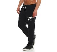 Nike W77 FLC Cuff PT-Air Htg Pantalon-Hombre, Negro/Blanco, S
