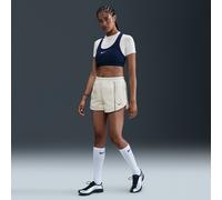Nike Windrunner Pantalón corto de tejido Woven y talle medio de 5 cm - Mujer - Blanco M (EU 40-42)