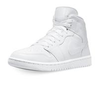 NIKE Wmns Air Jordan 1 Mid, Sneaker Mujer, White/White-White, 36.5 EU
