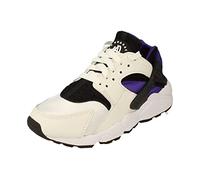 Nike Zapatillas Air Huarache para Mujer, Color Blanco/Negro/Morado, Talla 35 EU, Blanco, Negro y Morado, 35 EU