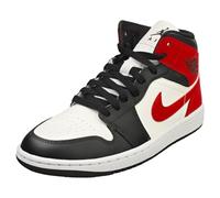 Nike Zapatillas de baloncesto Air Jordan 1 Mid SE para hombre, Sail Off Noir White Gym Red, 45.5 EU