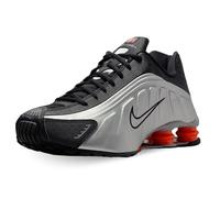 Nike Zapatillas Shox R4 para mujer, gris, negro, rojo, 44 EU