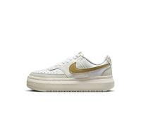 Nike Zapatillas W Court Vision Alta Low Top para Mujer, White Metallic Gold Light Bone Sail, 36 EU