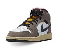 Nike Zapatos Air Jordan 1 Mid (GS) Código HQ2014-100 Gris Niños, Gris y blanco., 36.5 EU
