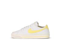 Nike Zapatos Court Legacy Next Nature para mujer, Blanco/Amarillo Suave/Vela, 40.5 EU