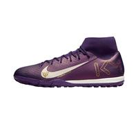 Nike ZM Superfly 10 Academy KM TF - Zapatos con Cordones para Hombre, Morado Grande/Marfil pálido, 45 EU