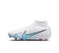 NIKE Zoom Mercurial Superfly 9 Academy FG/MG, Sneaker Hombre, White Baltic Blue Pink Blast, 38.5 EU