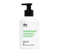 NIKECOSMETICS - Loción Corporal Water & Melon 250 ml, Aroma a Sandía, con Ácido Hialurónico, Urea y Extracto de Caviar, Hidratante, Nutritiva, Regeneradora, Fórmula Vegana