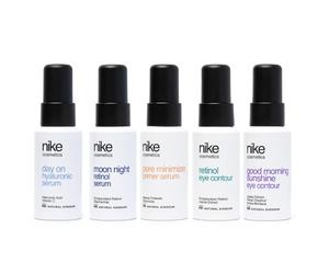 NIKECOSMETICS - Pack Glow Up, Sérums Day On Hyaluronic 30 ml + Moon Night Retinol 30 ml + Pore Minimizer 50 ml + Contornos de Ojos Retinol 30 ml + Good Morning Sunshine 30 ml, Fórmulas Veganas