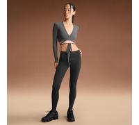 NikeSKIMS Matte Leggings Footsie Grip de talle alto - Mujer - Negro XXS