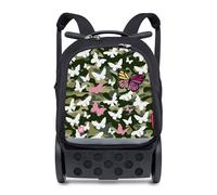 Nikidom - Mochila Niño - Roller Up XL Butterfly Camo - 53 x 38 x 23 Cm - Mochila Resistente - Unisex - Mochila con Ruedas de Calidad Premium - Base Reforzada - Mochila Escolar Niño - Incluye Correas