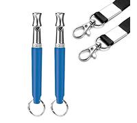 NIKIMORE Paquete de 2 silbatos para perro, silbato para dejar de ladrar a los vecinos, silbato silencioso ultrasónico ajustable para perro, silbatos de entrenamiento profesional para perros, con