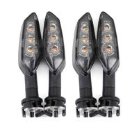 NIKISO Intermitentes Moto para Y&amaha MT-25 MT-03 XJ6 para Diversion/F FZ6 N/S FZ6R Indicadores Señal Giro Motocicleta Luces Intermitentes Luces Intermitentes Delanteras(Smoke 4pcs)
