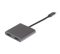 Nikkai Concentrador multipuerto USB-C 2X 4K 60Hz HDMI/USB-C PD/USB-A 3.0 MST