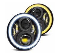 NIKKHO Faros principales coche Para Land Para Rover 90/110 Para Defender 200 300 Tdi faros LED redondos de 7 pulgadas con ámbar blanco Faro Principal auto