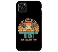 NIKKI Cute Retro Girls Groovy NIKKI Personalized Name Carcasa para iPhone 11 Pro Max