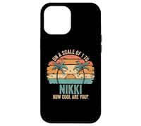NIKKI Cute Retro Girls Groovy NIKKI Personalized Name Carcasa para iPhone 12 Pro Max