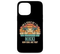 NIKKI Cute Retro Girls Groovy NIKKI Personalized Name Carcasa para iPhone 13 Pro Max