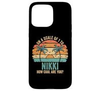 NIKKI Cute Retro Girls Groovy NIKKI Personalized Name Carcasa para iPhone 15 Pro Max