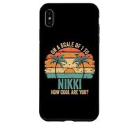 NIKKI Cute Retro Girls Groovy NIKKI Personalized Name Carcasa para iPhone XS Max