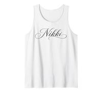 Nikki Nombre Mujeres Elegante Lindo Esposa Elegante Chica Novia GF Camiseta sin Mangas