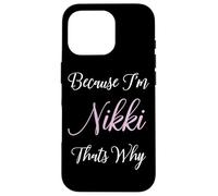 Nikki Nombre Personalizado Mujer Linda Rosa Chica Regalo Personalizado Carcasa para iPhone 16 Pro