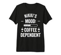 Nikki Personalized Cute Coffee Girls Nikki Name Camiseta Premium