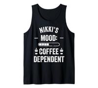 Nikki Personalized Cute Coffee Girls Nikki Name Camiseta sin Mangas